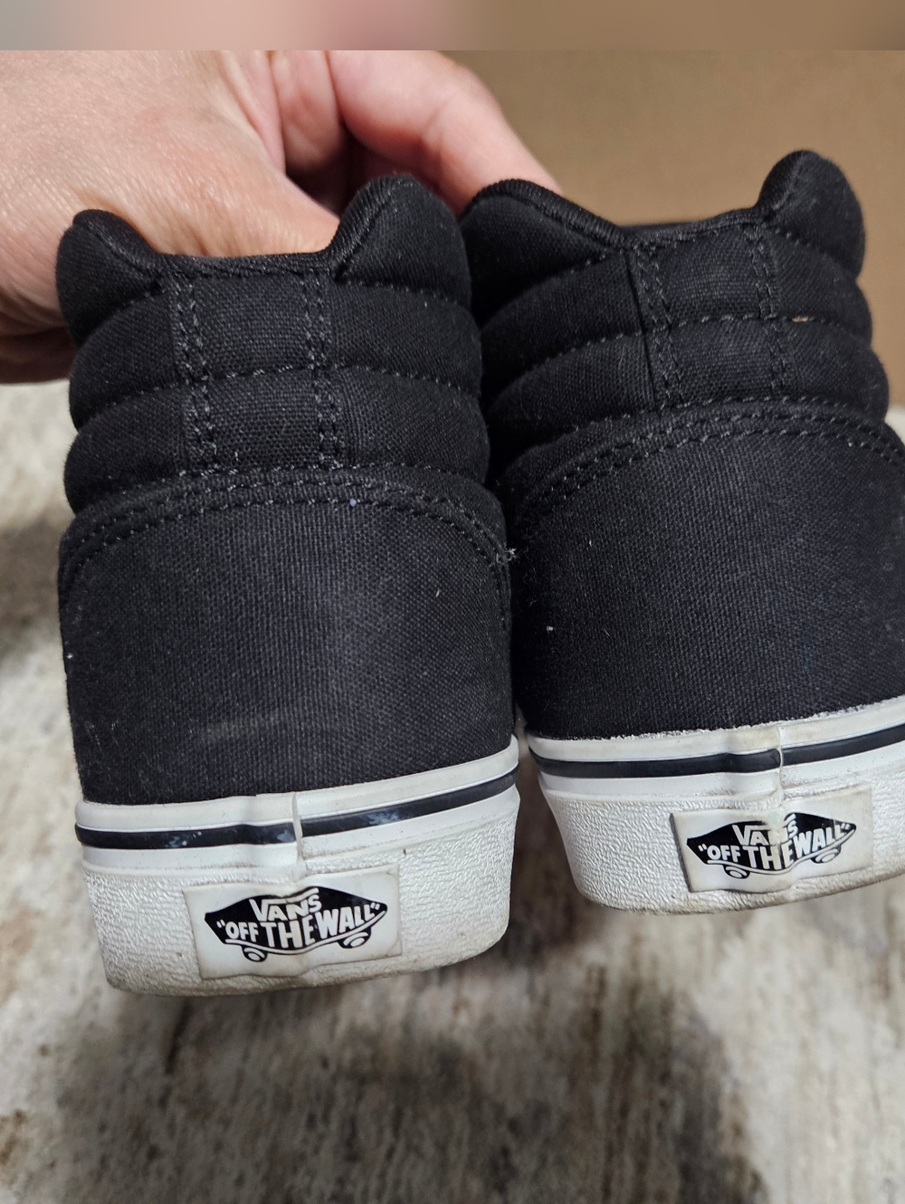 Vans Sk8-Hi Classic Black & White High-Top Sneakers Women's Size 8.5 (Worn Twice - Picture 6 of 8